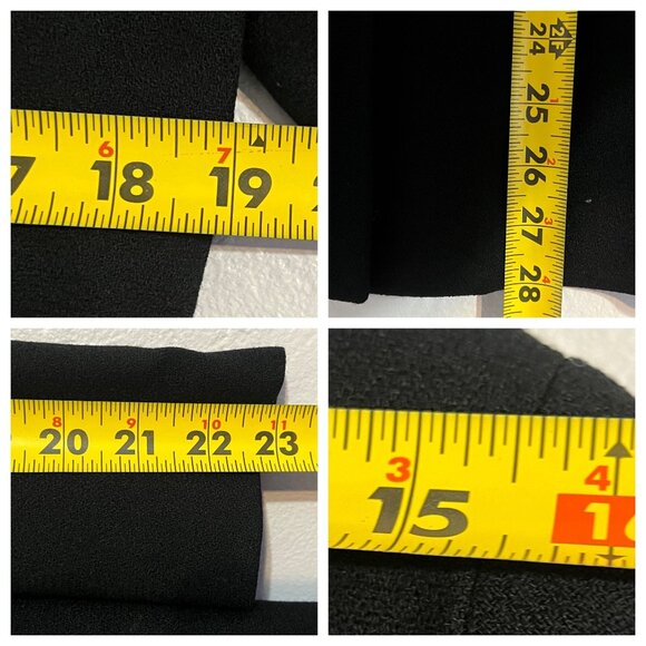 Talbots Women Black Wool Blazer & Pants Suit Set Size 4 Professional Office Goth - Picture 6 of 16